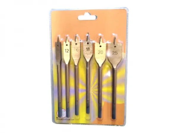 6Pcs Wood Flat Bit Set