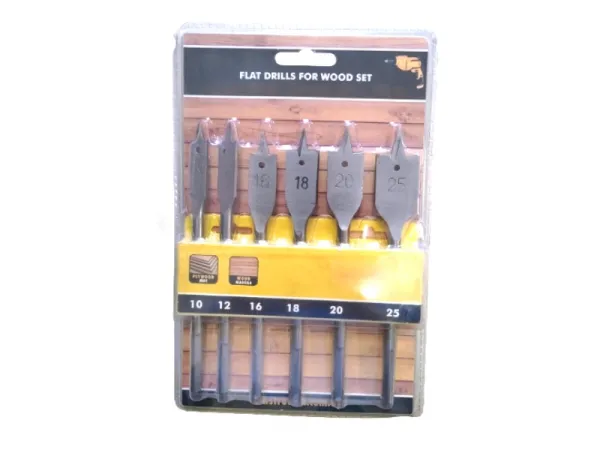 6Pcs Wood Flat Bit Set