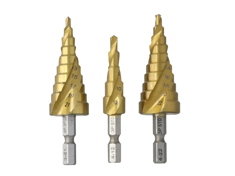 Hex Shank Spiral Flute Step Drill Bit