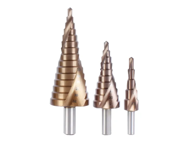 Triangle Shank Spiral Flute Step Drill Bit